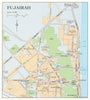 Vintage Fujairah town city plan, United Arab Emirates. UAE. GEOprojects 2003 map
