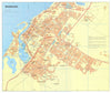 Vintage Sharjah town city plan, United Arab Emirates. UAE. GEOprojects 1993 map