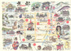 Kyoto Touring Map—Pictorial city plan by KBS Enterprise/All Kansai Cable TV 1977