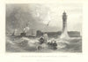 Black Rock Fort & Lighthouse, New Brighton. Fort Perch Rock. Austin/Wallis 1832