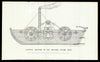 Lateral Section of the Original Steam Boat — Nautical Magazine 1833 old print