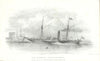 Iron paddle steamship The Rainbow — Nautical Magazine 1839 old antique print