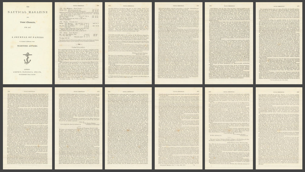 Naval Dispatch — British acqusition of Hong Kong island — Nautical Mag—July 1841