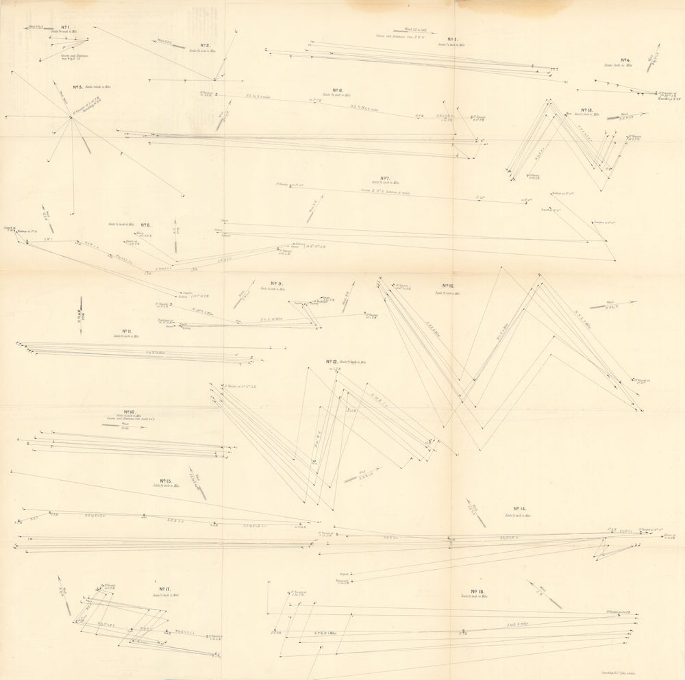 Experimental Sailing of Line-of-Battle Ships — Nautical Magazine 1845 print