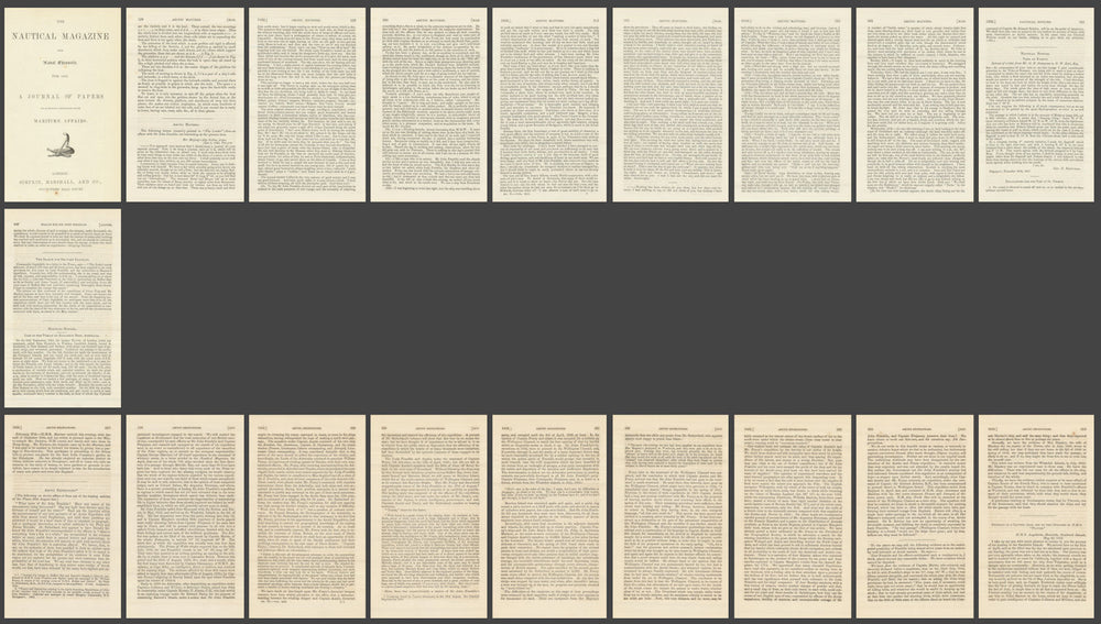 Search for John Franklin's lost Arctic Expedition news reports—Nautical Mag 1852