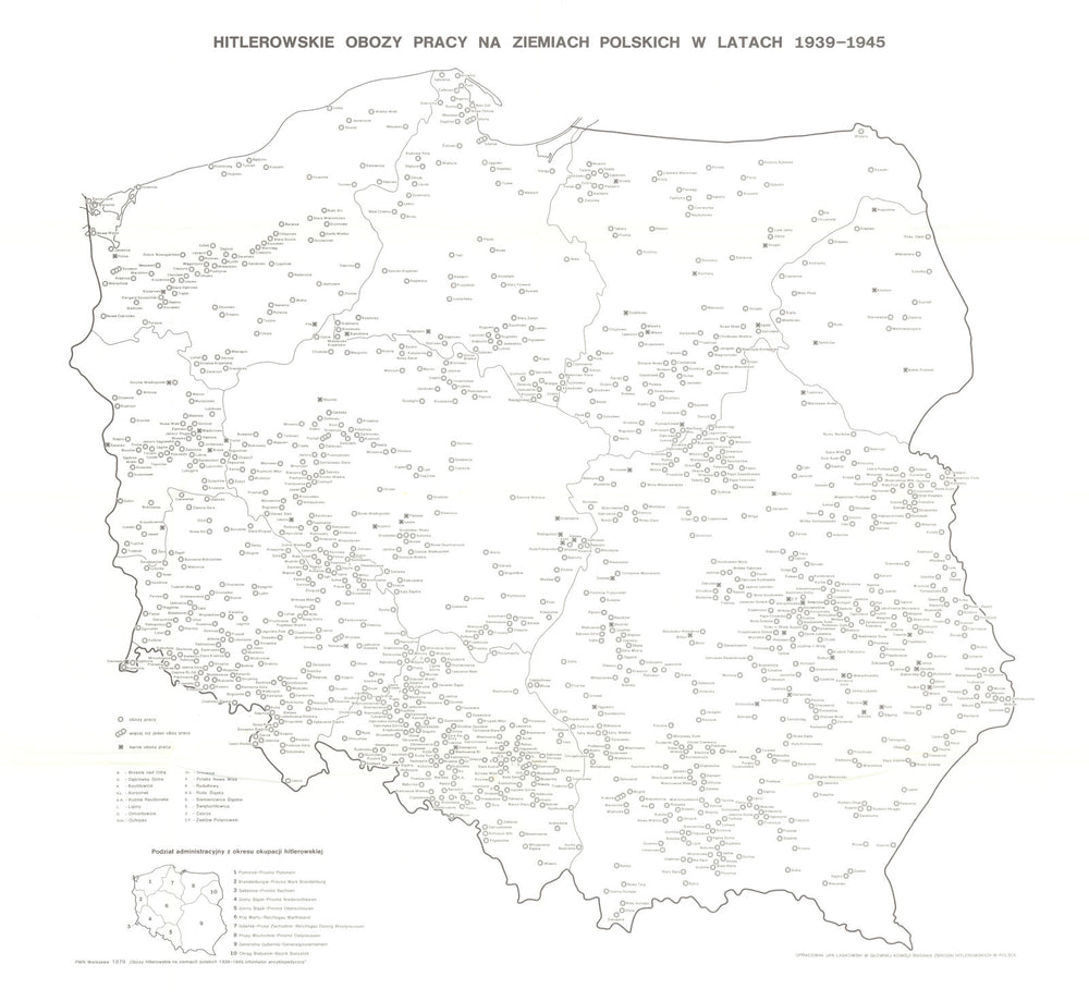 Nazi labour camps in Poland—World War Two—PWN—Nazi Crimes Commission 1979 map