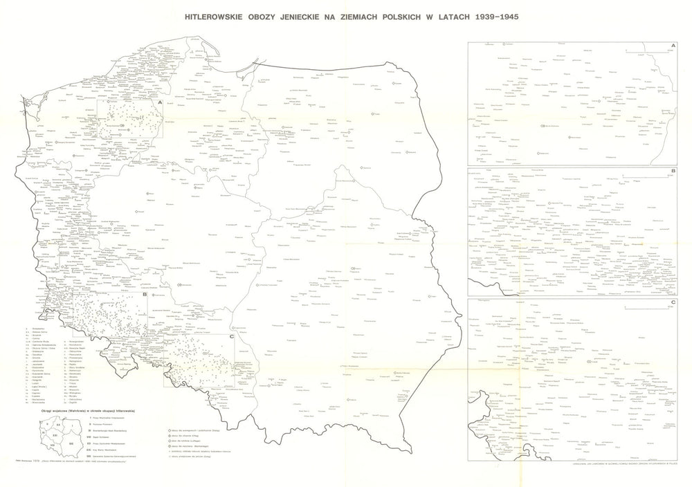 Nazi prisoner-of-war camps in Poland—WW2—PWN—Nazi Crimes Commission 1979 map