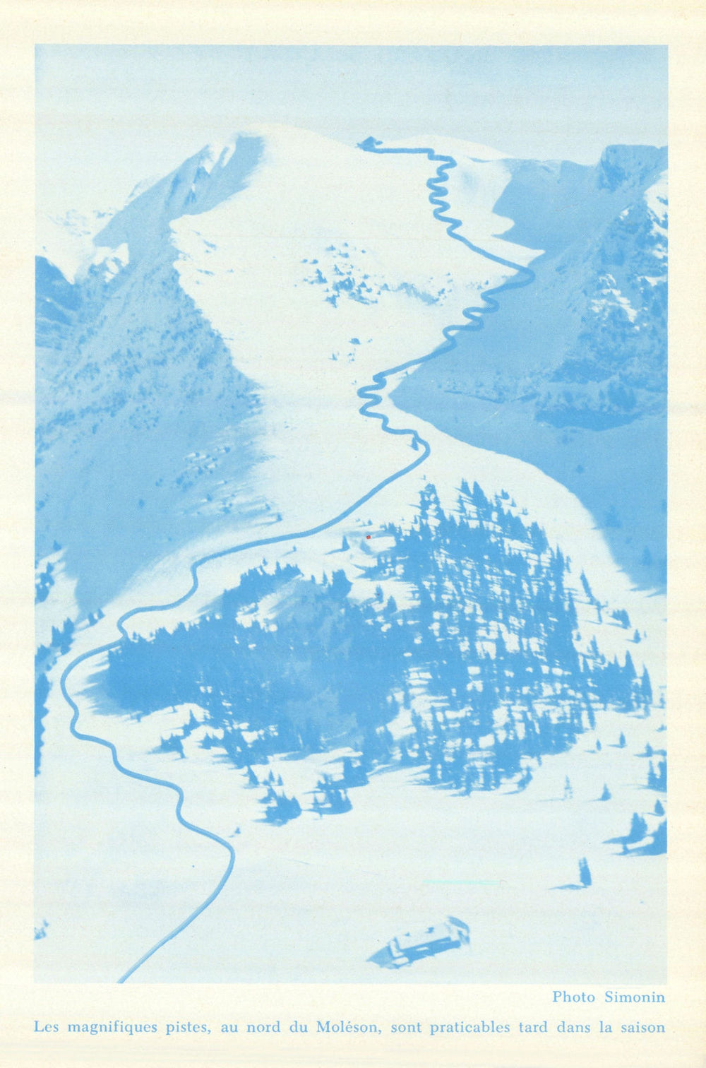 Les magnifiques pistes au nord du Moléson. Switzerland Suisse trail map 1969