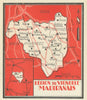 Madiranais wine map – South West France – Hautes-Pyrénées-Atlantiques 1946