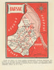 Barsac wine vins vignoble appellation map – Bordeaux – Gironde 1946 old