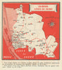 Blayais – Côtes de Blaye wine appellation map – Bordeaux – Gironde 1946