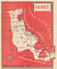 Graves wine vins vignoble appellation map – Bordeaux – Gironde 1946 old