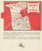 Région des Graves I (north) wine appellation map – Bordeaux – Gironde 1946