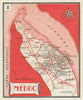 Médoc I (north) wine vignoble appellation map – Bordeaux – Gironde 1946