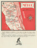 Médoc II (centre) wine vignoble appellation map – Bordeaux – Gironde 1946