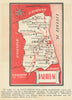 Pauillac wine vins vignoble appellation map – Bordeaux – Gironde 1946 old