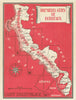 1ères Côtes de Bordeaux Carte d'Assemblage wine map – Bordeaux–Gironde 1946