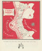 Premières Côtes de Bordeaux Rouge (north) wine map – Bordeaux – Gironde 1946