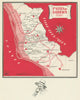 Premières Côtes de Bordeaux Rouge (south) wine map – Bordeaux – Gironde 1946