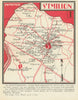 Saint-Émilion I (west) wine vins appellation map – Bordeaux – Gironde 1946