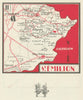 Saint-Émilion II (east) wine appellation map – Bordeaux – Gironde 1946 old