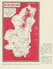 Beaujolais wine vins appellation map – Beaujolais – Rhône – Burgundy 1946