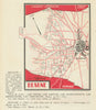 Beaune wine vins vineyard map – Côte de Beaune – Côte-d'Or – Burgundy 1946