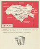 Chénas wine vins map – Beaujolais – Rhône – Saône-et-Loire – Burgundy 1946