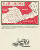 Flagey-Echézeaux wine vineyard map – Côte de Nuits – Côte-d'Or–Burgundy 1946