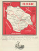 Fleurie wine vignoble appellation map – Beaujolais – Rhône – Burgundy 1946