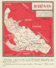 Juliénas wine map – Beaujolais – Rhône – Saône-et-Loire – Burgundy 1946