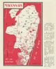 Mâconnais wine appellation map – Mâconnais – Saône-et-Loire – Burgundy 1946