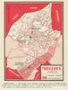 Mercurey wine vineyard map – Côte Chalonnaise – Saône-et-Loire–Burgundy 1946
