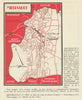 Meursault wine vineyard map – Côte de Beaune – Côte-d'Or – Burgundy 1946