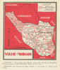 Villie-Morgon wine appellation map – Beaujolais – Rhône – Burgundy 1946