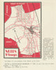 Nuits Saint-Georges wine vineyard map – Côte de Nuits/d'Or – Burgundy 1946