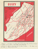 Rully wine vineyard map – Côte Chalonnaise – Saône-et-Loire – Burgundy 1946