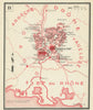 Côtes du Rhône south wine map – Vaucluse–Gard–Chateauneuf-du-Pape–Tavel 1946