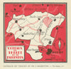 Coteaux du Thouet et de l’Argenton wine map – Loire – Deux-Sèvres 1946 old