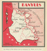 Banyuls wine vignoble map – Languedoc-Roussillon – Pyrénées-Orientales 1946