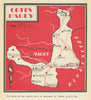 Côtes d’Agly wine map – Languedoc-Roussillon – Pyrénées-Orientales–Aude 1946