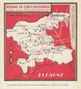 Côtes du Haut Roussillon wine map – Languedoc–Pyrénées-Orientales 1946 old