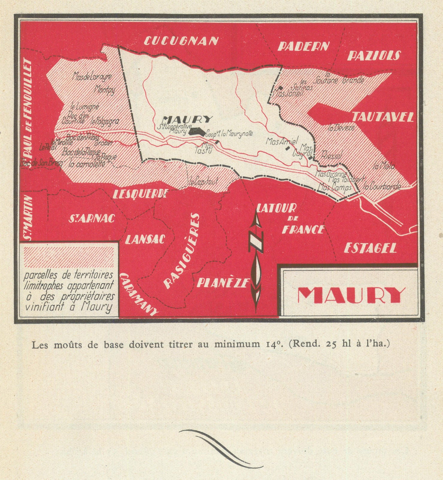 Maury wine appellation map – Languedoc-Roussillon – Pyrénées-Orientales ...