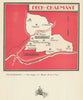 Péch-Charmant wine appellation map – South West France – Dordogne 1946 old