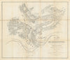 Plan de la Ville de Luxembourg by J. B. Liesch–Luxemburg town city plan 1864 map