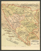 Bosnia vilayet—Bosnia & Herzegovina—Dalmatia—Antique Ottoman Arabic map 1909