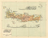 Cretan State — Ottoman Crete — Greece — Antique Turkish Arabic map 1909