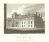 View of the front of Balliol College, Oxford by James Storer for Chalmers 1810