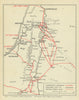 T.E. Lawrence of Arabia's journeys in Palestine & Jordan 1917-18—Sketch map 1935