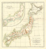 Japan showing lines of equal Magnetic Declination—H. Edmund Naumann—RGS 1887 map